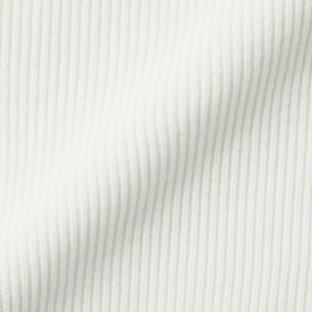 MUJI Waschbarer, gerippter, kurzer Pullover mit Rundhalsausschnitt BA1OQA4S Off White XL Damen Damen Damen