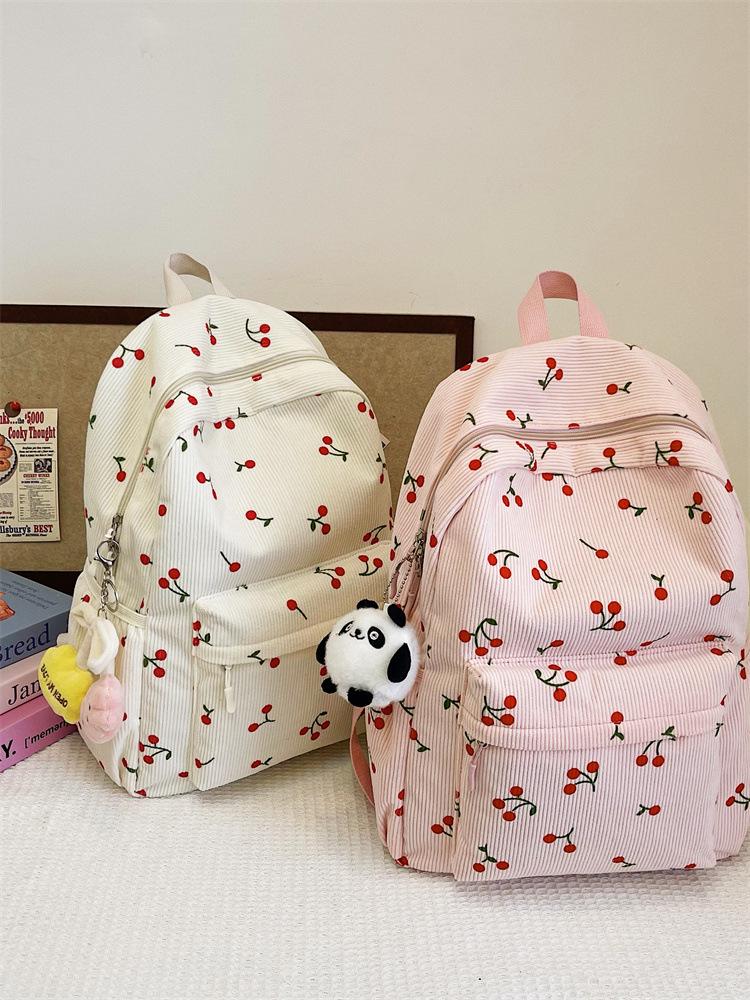 Montbell Corduroy Backpack for Girls: Versatile for Middle School and College Students