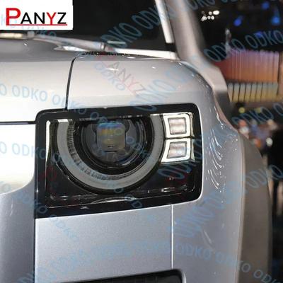Car Headlight Tint Smoked Black Protective Film TPU Sticker For Land Rover Defender L663 110 90