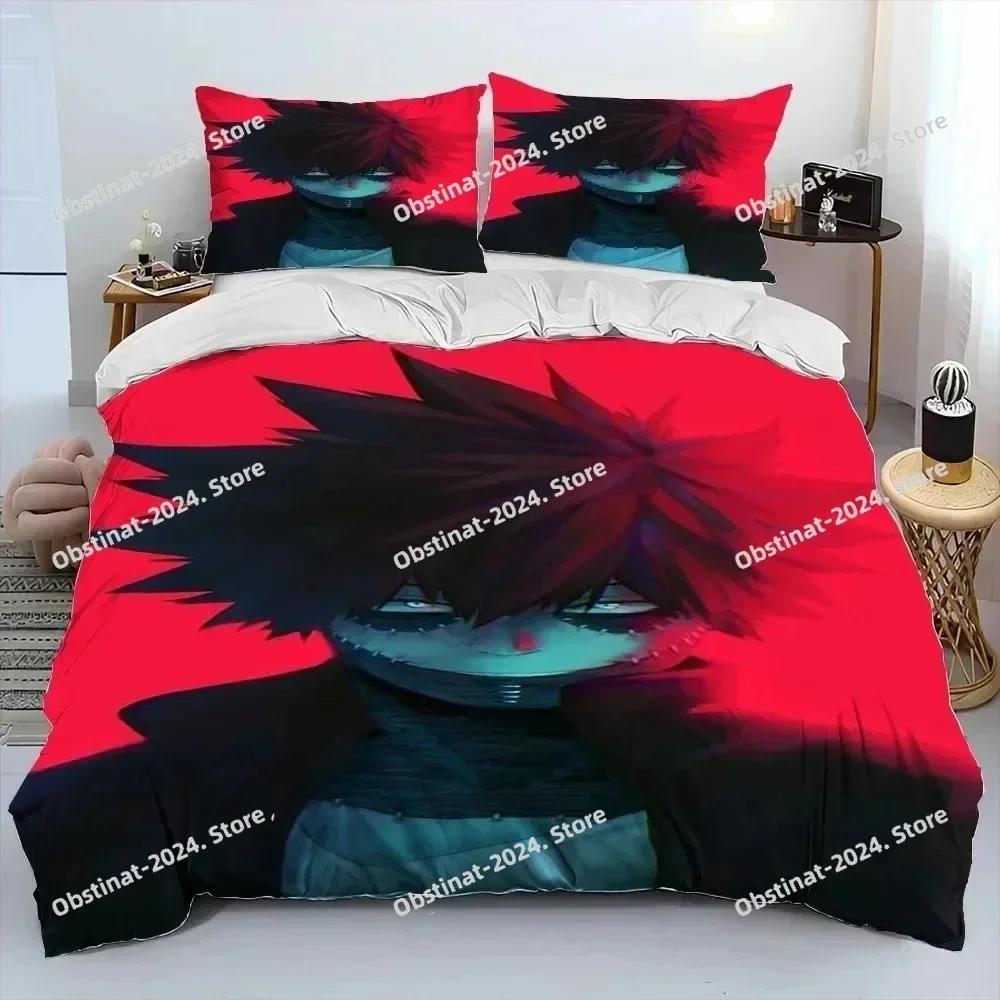 Anime My Hero Academia Izuku Deku Bedding Set Printed Set Duvet Cover Sheet Pillowcase Bed Full Quilt Cover Soft Queen King Size