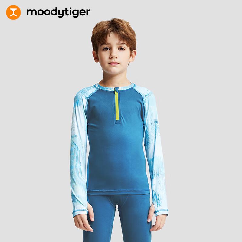 MoodyTiger Boys Long Sleeve Quick-Dry UV Swim Shirt 110