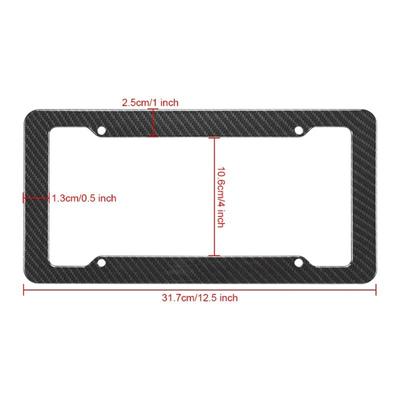 1/2PCS License Plate Frame Carbon Pattern Plastic License Plate Frame Bracket US License Plate Frame Standard Screw Kits