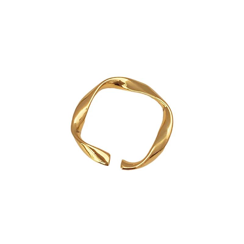 Plain Open Ring Women's Light Luxury and High-end Index Finger Ring Niche Design Versatile and Elegant Fine Stacked Tail Ring