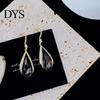 Pendant Earrings 1 Pair Hook High-class Temperament Elegant Rhinestone Gift Women Faux Purple Crystal Waterdrop Dangling Fashion Jewelry