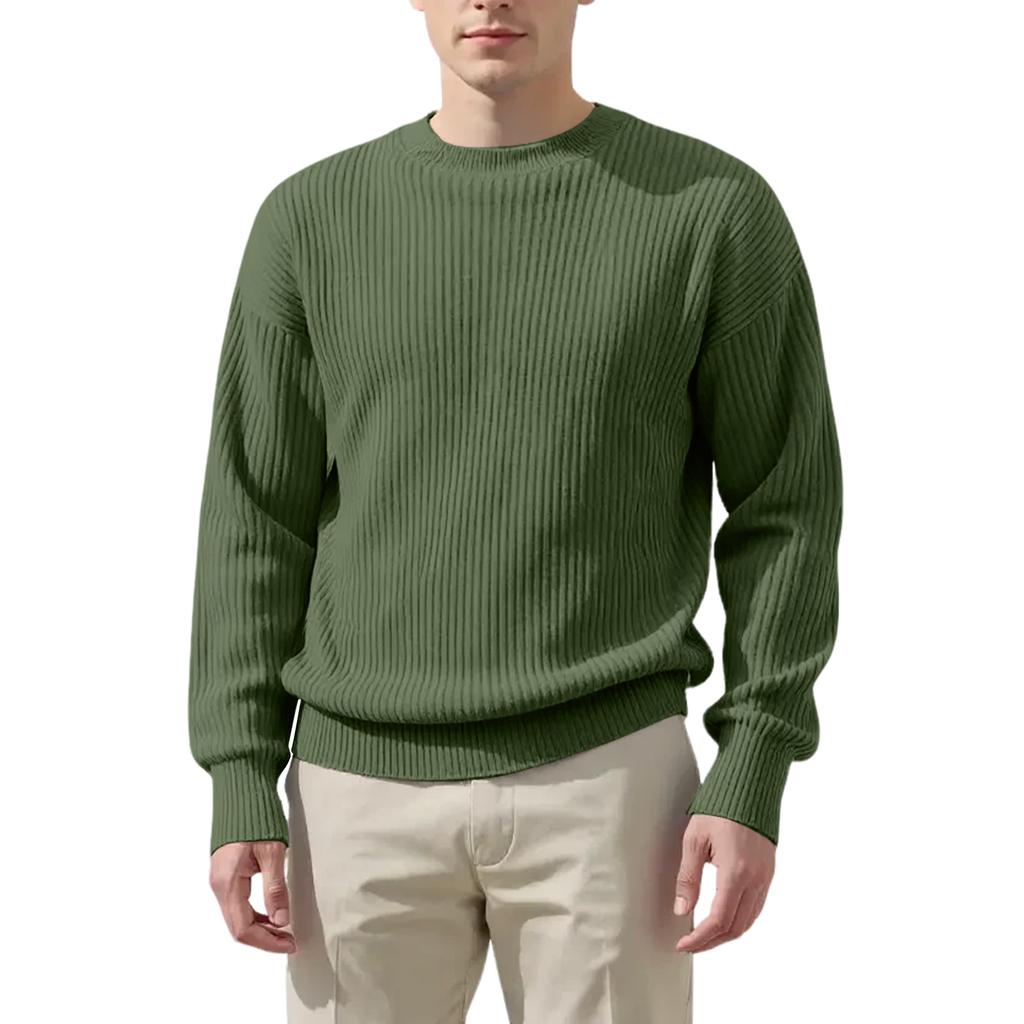 Men's Casual Loose Round Neck Sweater