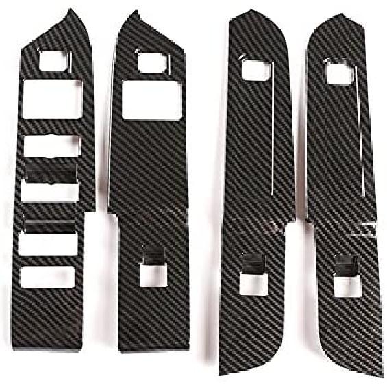 ABS Carbon Fiber Car Door Window Lift Button Cover Trim for Land Rover Defender 110 130 2020-2022