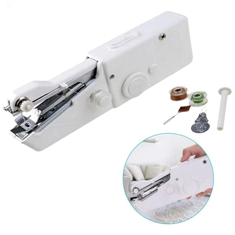 Household Electric Sewing Machine Household Mini Hand Sewing Machine Quick Handy Stitch Sew Needlework Cordless Clothes Fabrics