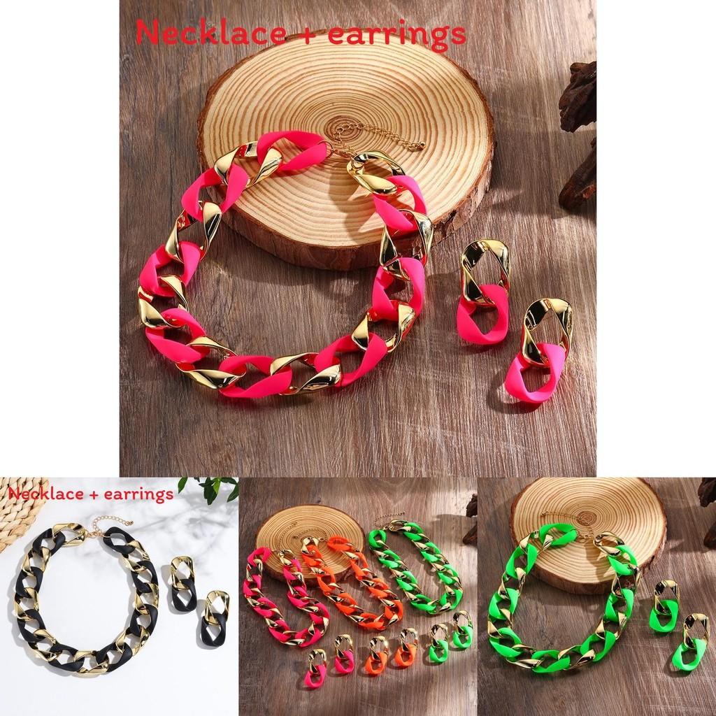 European Fashion Jewelry Set With Geometric Elements And Plant Flower Motifs For Women