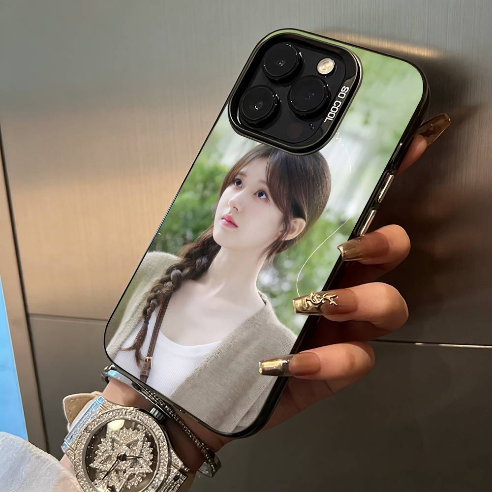 Chinese actress-Zhao Lusi Phone Case For iPhone 17,16,15,14,13,12,11 Plus Pro Max Colored Silver Phone Case iPhone17Air