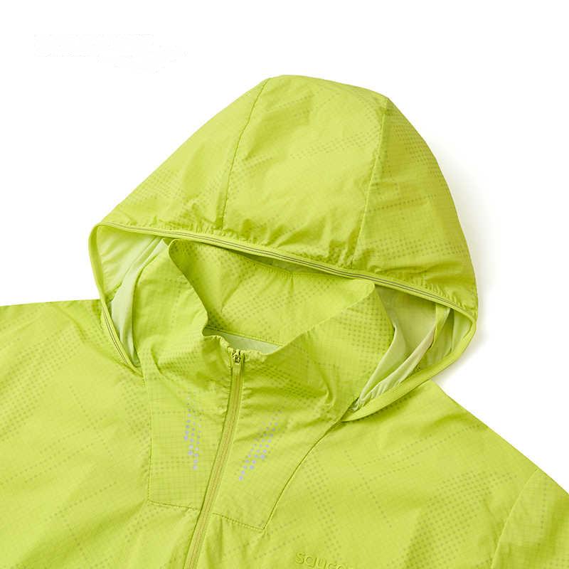 Saucony Solid Color Letter Lightweight Comfortable Sports Hooded Zipper Long Sleeve Breathable Sun Protection Jacket Men jackets SC2249037D-PR153