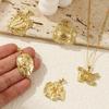 2pcs Turtle Fossil Brass Charm Pendant 18k Gold Plated Melon Seed Buckle Brass Pendant For Women Fashion Jewelry Making Findings