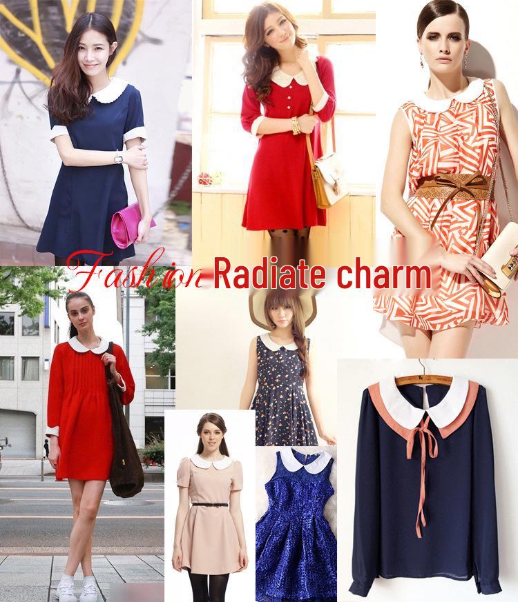 Women's Chiffon Rhinestone Shawl Collar Blouse