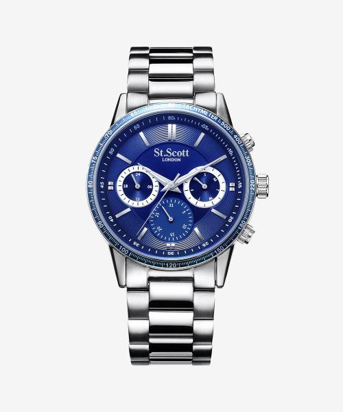 [ST.SCOTT LONDON] Мужские многофункциональные металлические часы ST.SCOTT LONDON - Синие ST7103SLS FREE