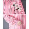 DIMANAF 2025 Plus Size Spring Dress Women Casual Vintage Long Shirt Dress Loose Stripe Buttons Basic Oversize Dress