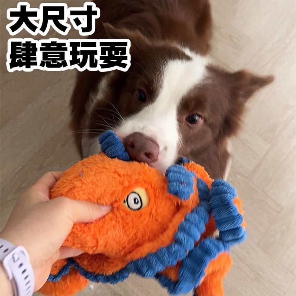 Pet Plush Toy Octopus Dog Interactive Toy Indestructible Bite Resistant Sound Puppy Squeaky Octopu Dogs Rattle For Toys Supplies
