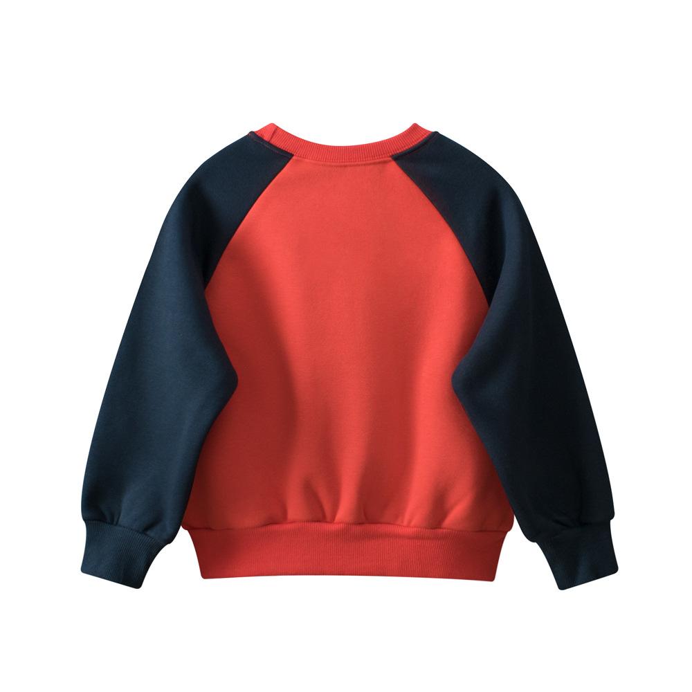 Moletom Infantil Estampado com Letras Solto Gola Redonda Pulôver Camisa para Meninos Roupas de Bebê Roupas Infantis