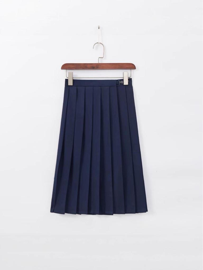 Marineblauer japanischer JK Matrosenuniform-Satz mit plissiertem Minirock