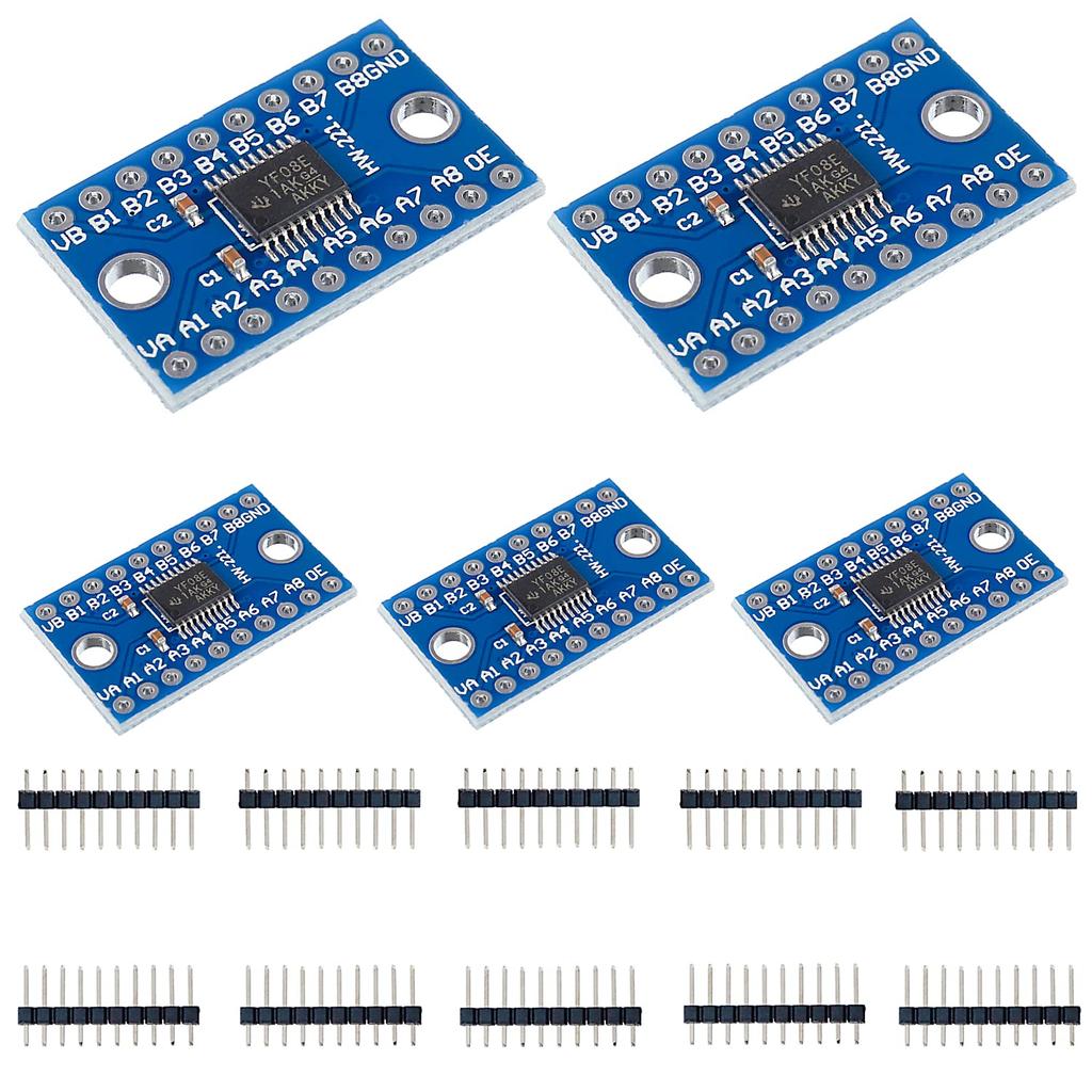 TXS0108E High Speed Full Duplex Logic Level Converter 8 Channel SPI 8 Way 3.3V 5V IIC 8-Bit Bi-Directional Converter Module Apply to Raspberry Pi and