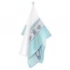 Egyptian Cotton Kitchen Cloth 50X70 Turquoise Barista Pattern