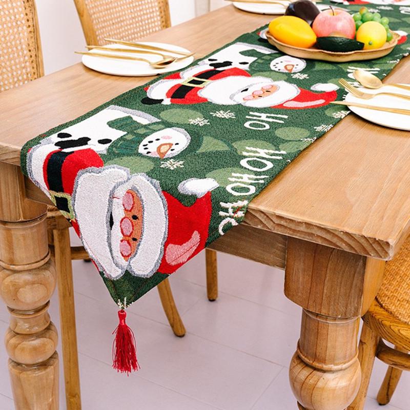 Christmas Table Runner: Creative Holiday Tablecloth for Dining or Coffee Table, Heat-Insulated Festive Decoration