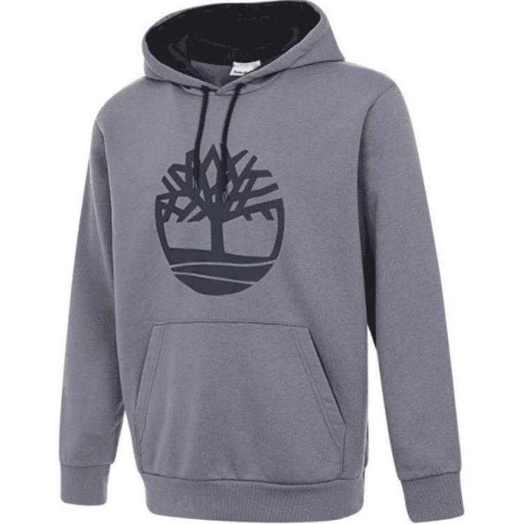 

Timberland Tfo Tree Logo Brushback Hoodie Comfortable Fashion Long Sleeve Sweatshirt Men hoodies Gray Blue A4445-073 L
