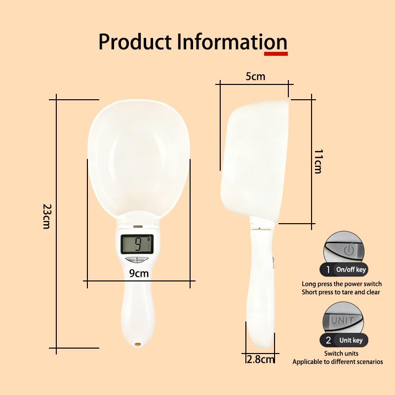 Cat food and dog food spoon electronic scale measuring spoon for cats and dogs with scale feeding spoon pet food spoon supplies