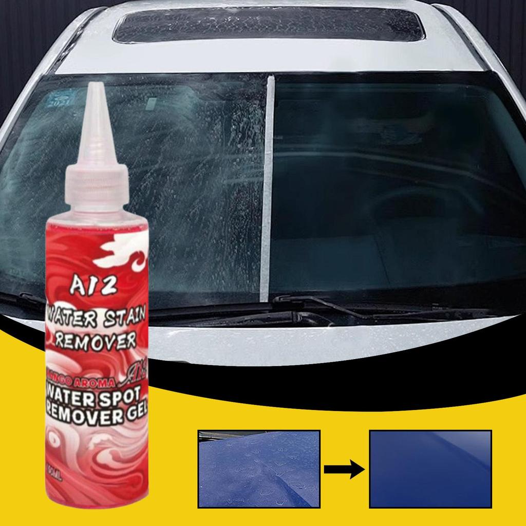 Biltvätt för vattenfläckar 150 ml Fordonsrengöring för regnfläckar Mild vattenfläckborttagare för strålkastare, speglar, lackfinish, husbil, bil