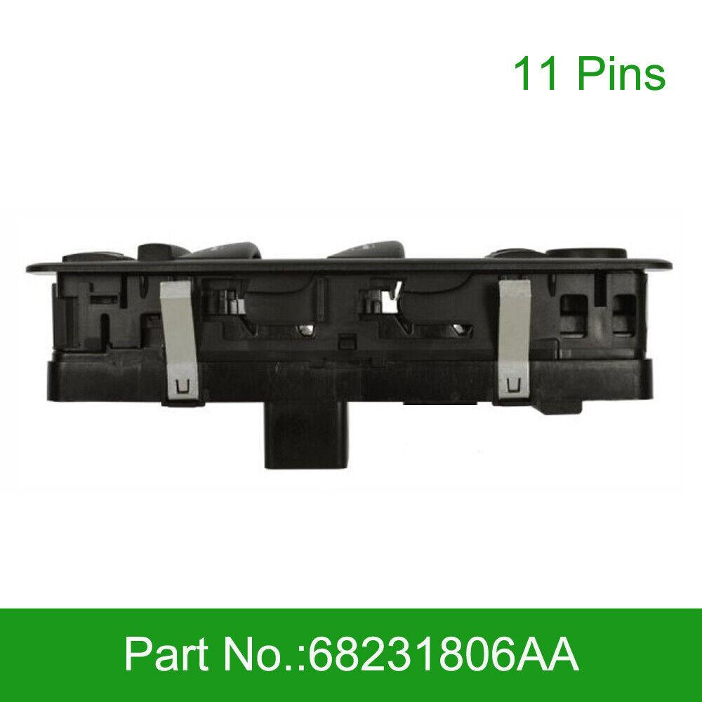 11 Pins Master Window Control Switch For 18-20 Jeep Cherokee 4WD AWD 68231806AA