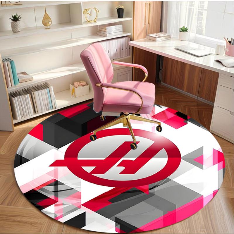 Haas F1 Racing Team Print Round Rug, Washable Floor Carpet, For Entryway Dorm Laundry Room Office Study, Home Decor Birthday Christmas Gift