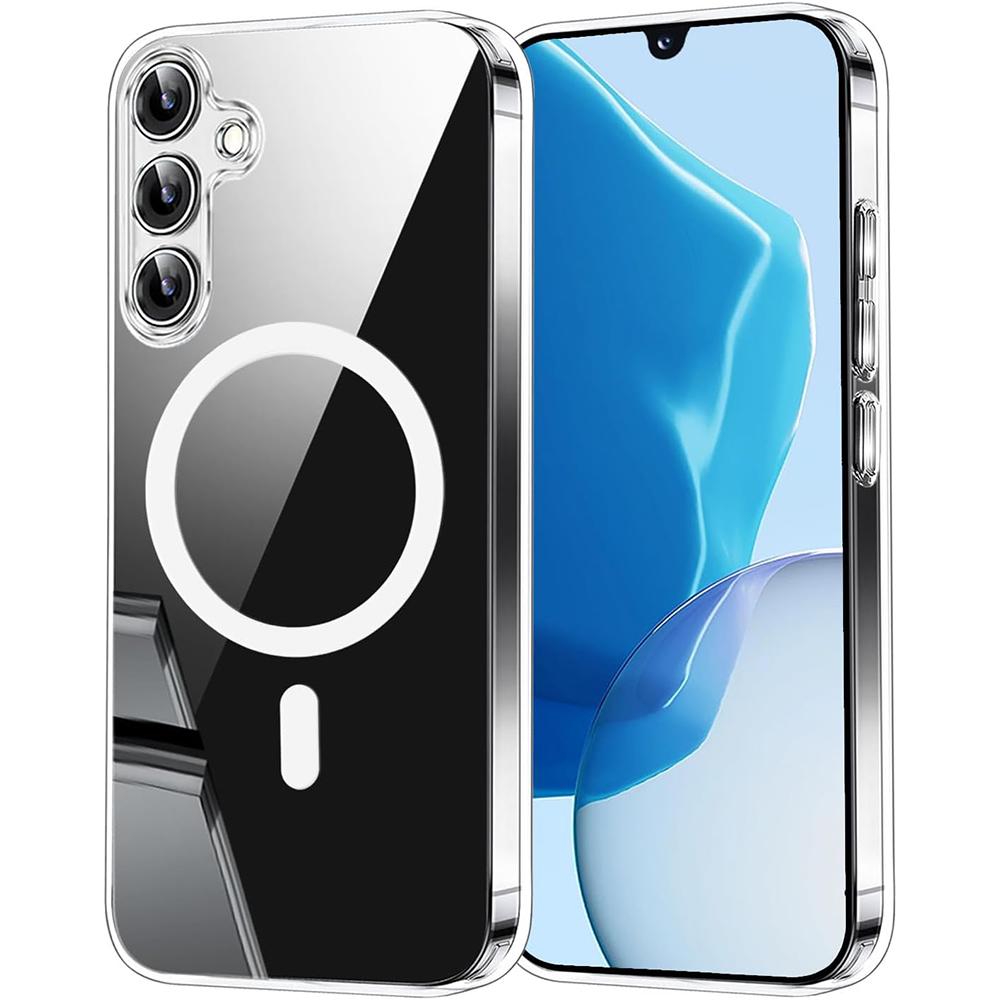 

Magsafe Magnetic Wireless Charging Case For Samsung Galaxy S25 Edge S24 S23 S21 FE S22 Ultra Plus Hybrid Hard Cover Clear Soft Galaxy S24 Ultra