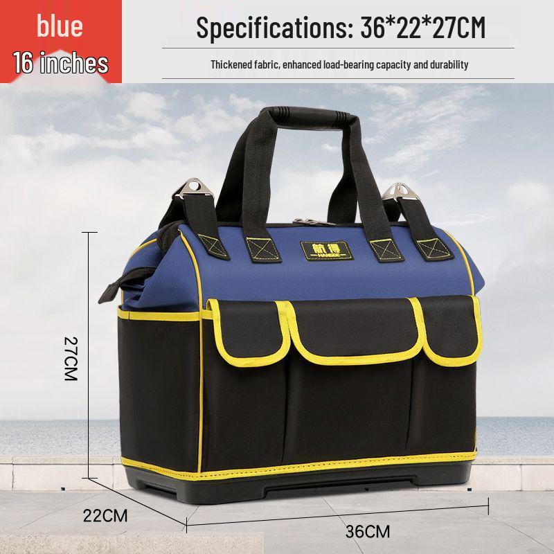 Large Canvas Electrician Tool Bag – Multifunctional Handheld for Repair, Installation, Woodworking, and Construction