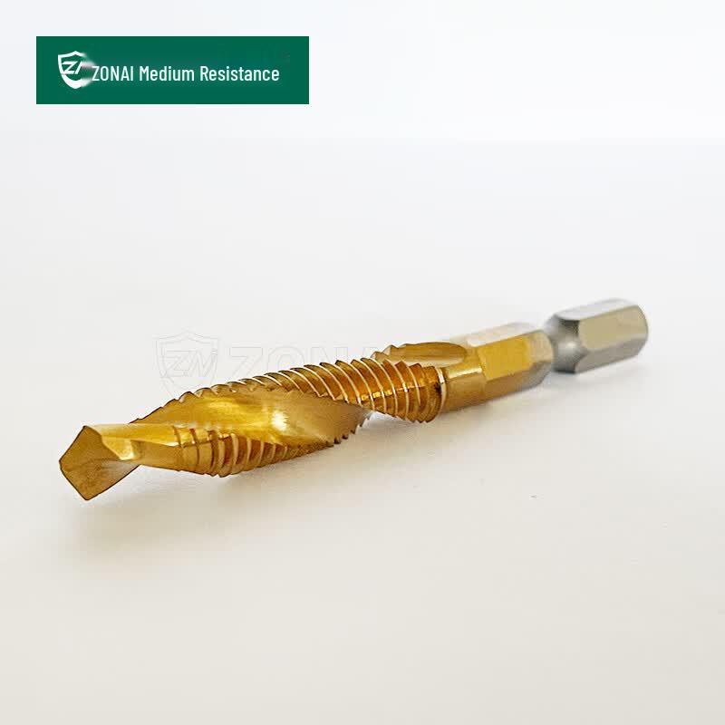Zhongnai T-Series Hex Shank Titanium Plated Drill Tap