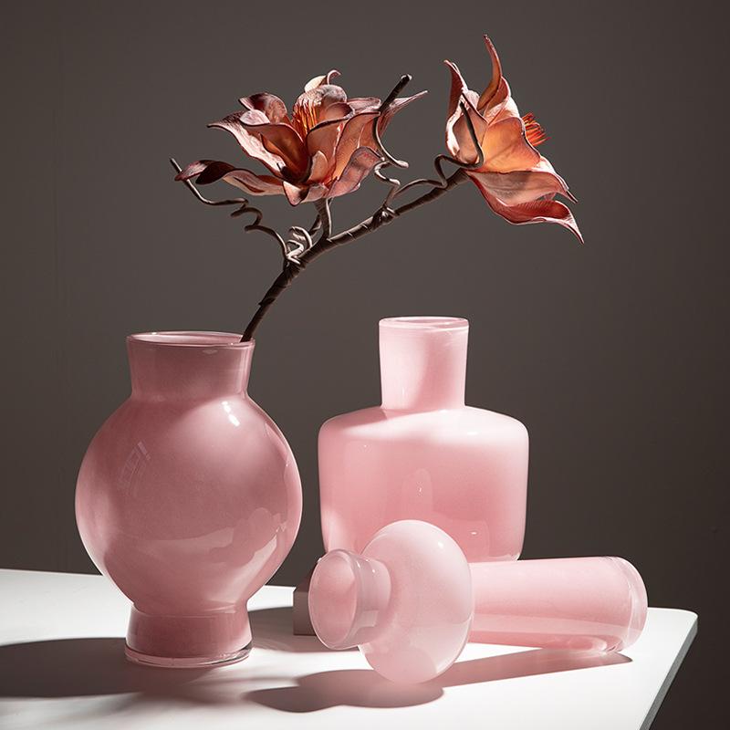 Nordic Home Decor Heavy Glass Vase Living Room Decoration Flower Arrangements Desktop Hydroponic Vase