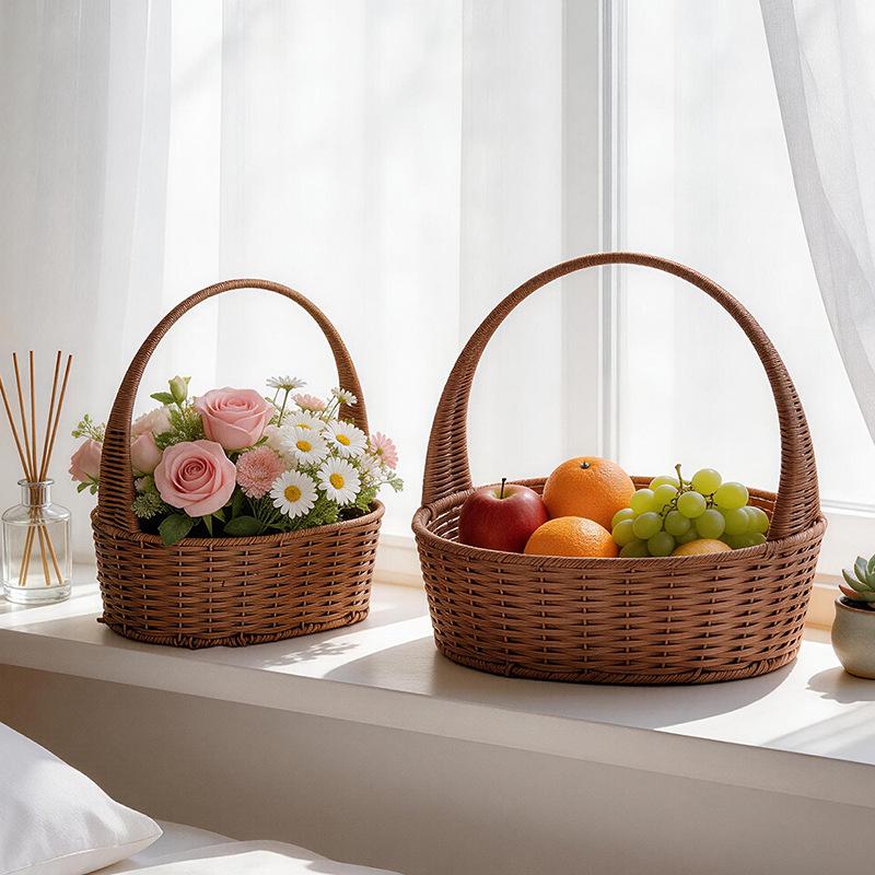DIY Confinement Gift: Fresh Flowers, Fruit, and Woven Basket for Postpartum Patients