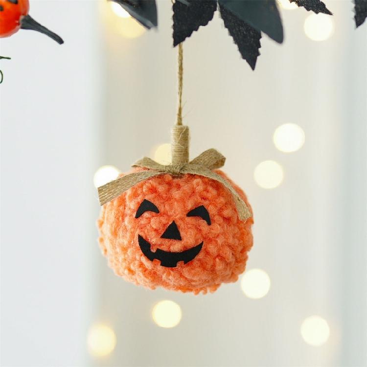 Soft Pumpkin Face Doll Ornament  Halloween Hanging Pendant  for Home Indoor Party Decoration