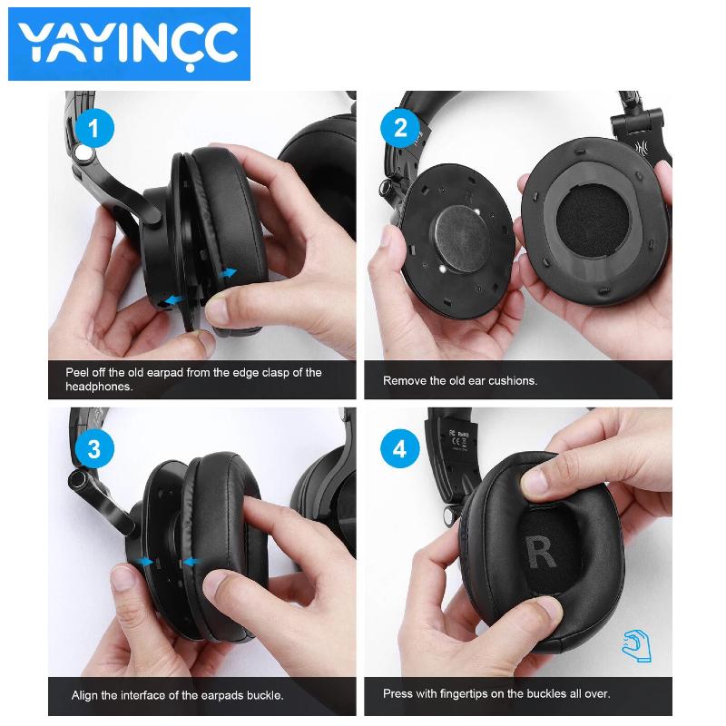 Replacement Original Ear Pads For OneOdio A70 A71 Headphones Earmuffs Soft Memory Covers Sponge Protein Leather Repair Parts