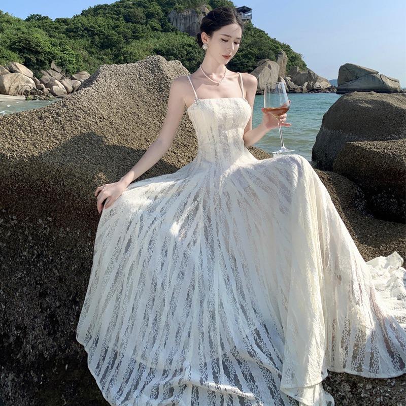 Vietnam Niche High Sense Gentle Vacation Lace Dress Birthday Dress Super Fairy Temperament Dress