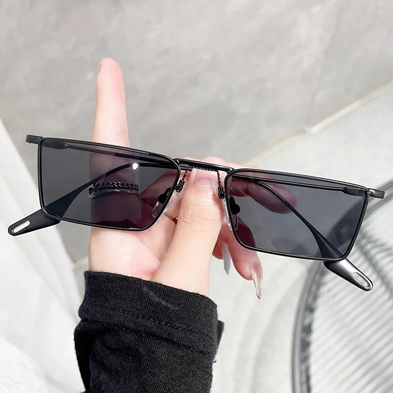 New Rectangle Sunglasses Women Luxury Brand Outdoor Driving Eyeglasse Uv400 Sunglass For Male Classic Vintage Metal Shades