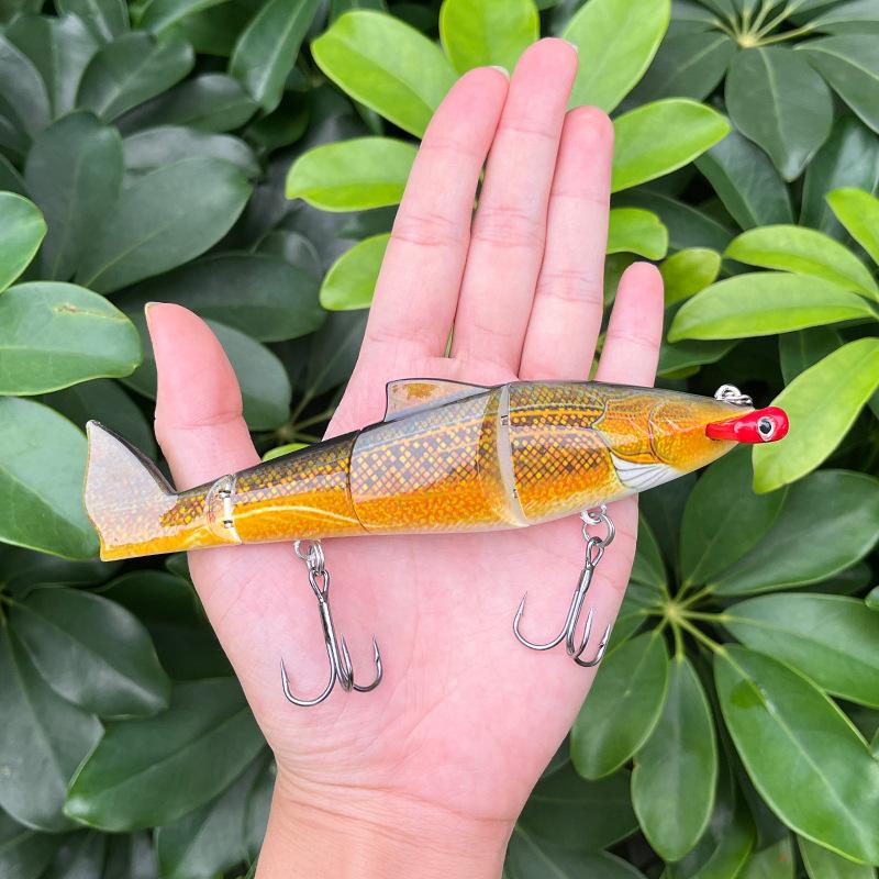 15.8cm Bass Fishing Lures Multi Jointed Trout Perch Multi-Section Fish Bait Lure Hard Bait Crankbait