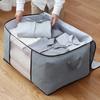 4Pcs Gray Quilt Storage Bag Organizer Large Capacity Breathable House Moving Clothes Packing Bag