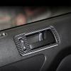 For Ford Mustang 2010-2014 Real Carbon Fiber Inner Door Handle Lock Frame Trim