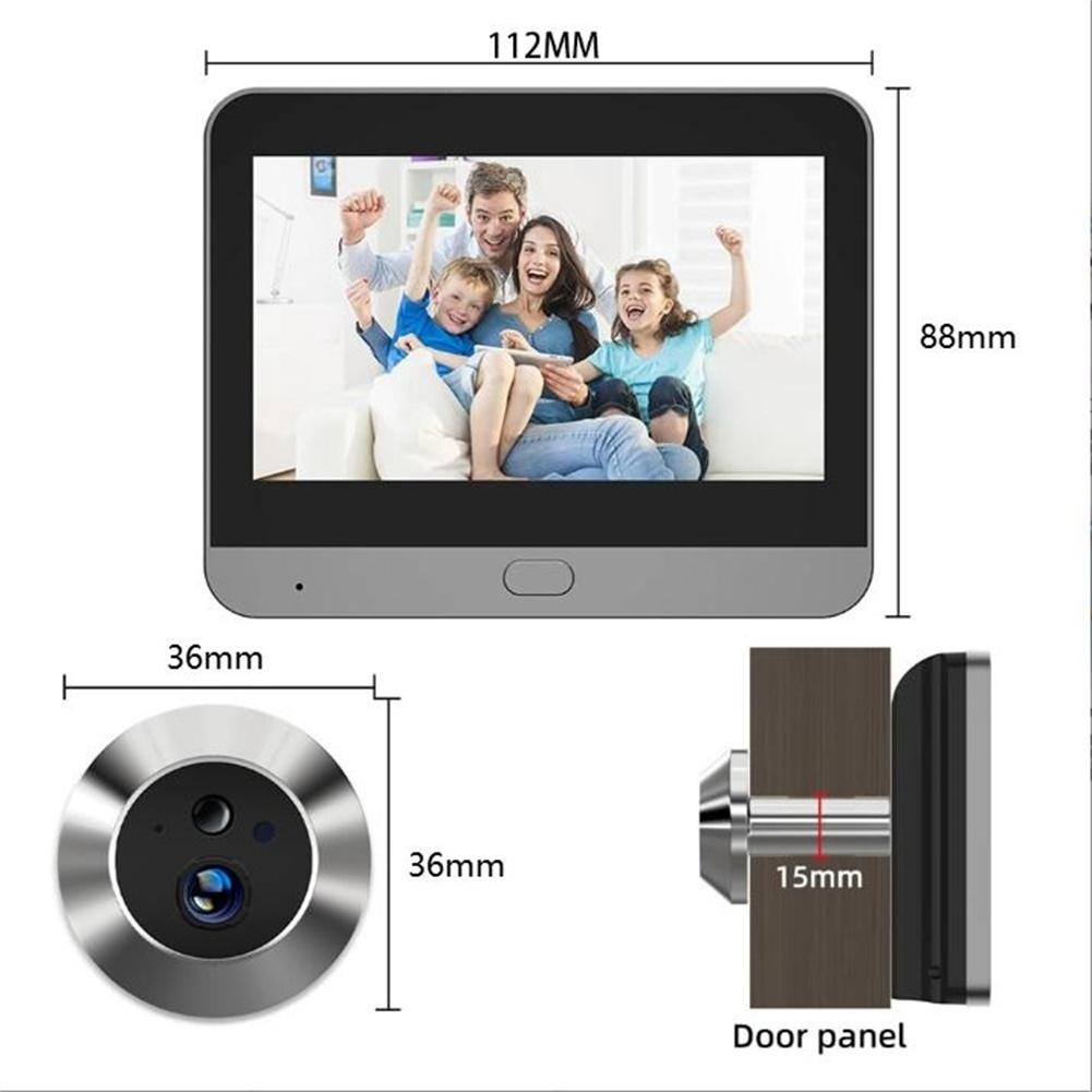Apartment Door Peephole Camera with Wide Angle Lens & 4 3 Color Screen