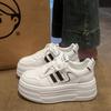 Little white shoes women's spring new inner height increase thick-soled versatile sports and leisure small leather board shoes tide