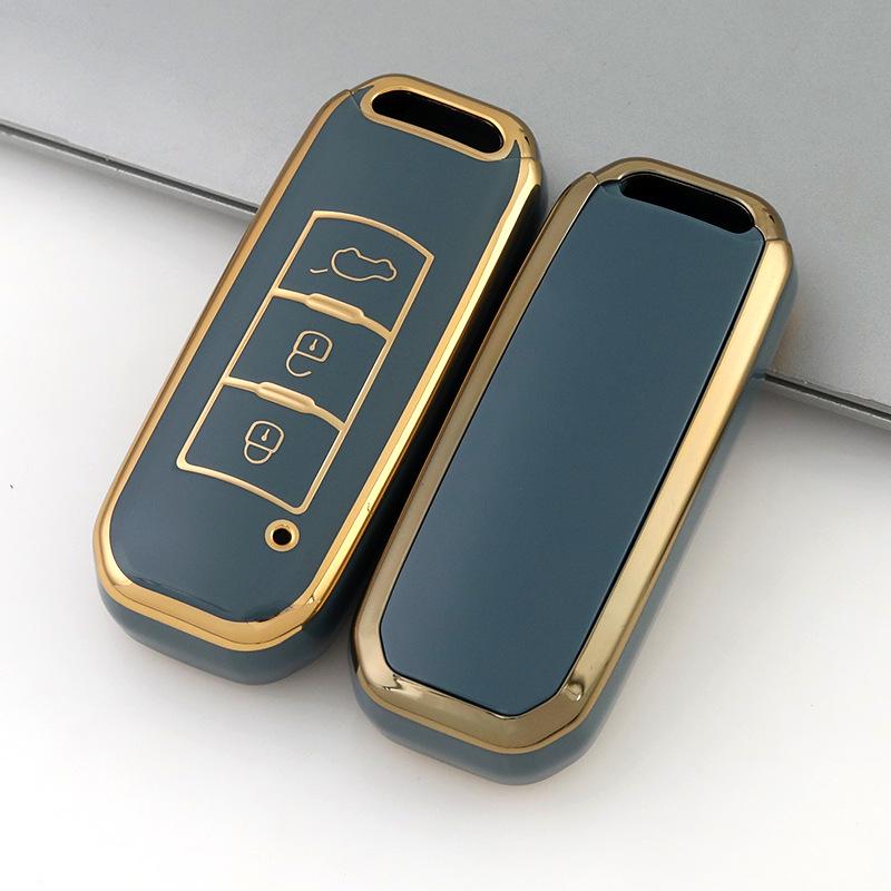 Gold Edge Car Key Cover for GAC Trumpchi Models: GS4, GS5, GS3, GA4, GA6