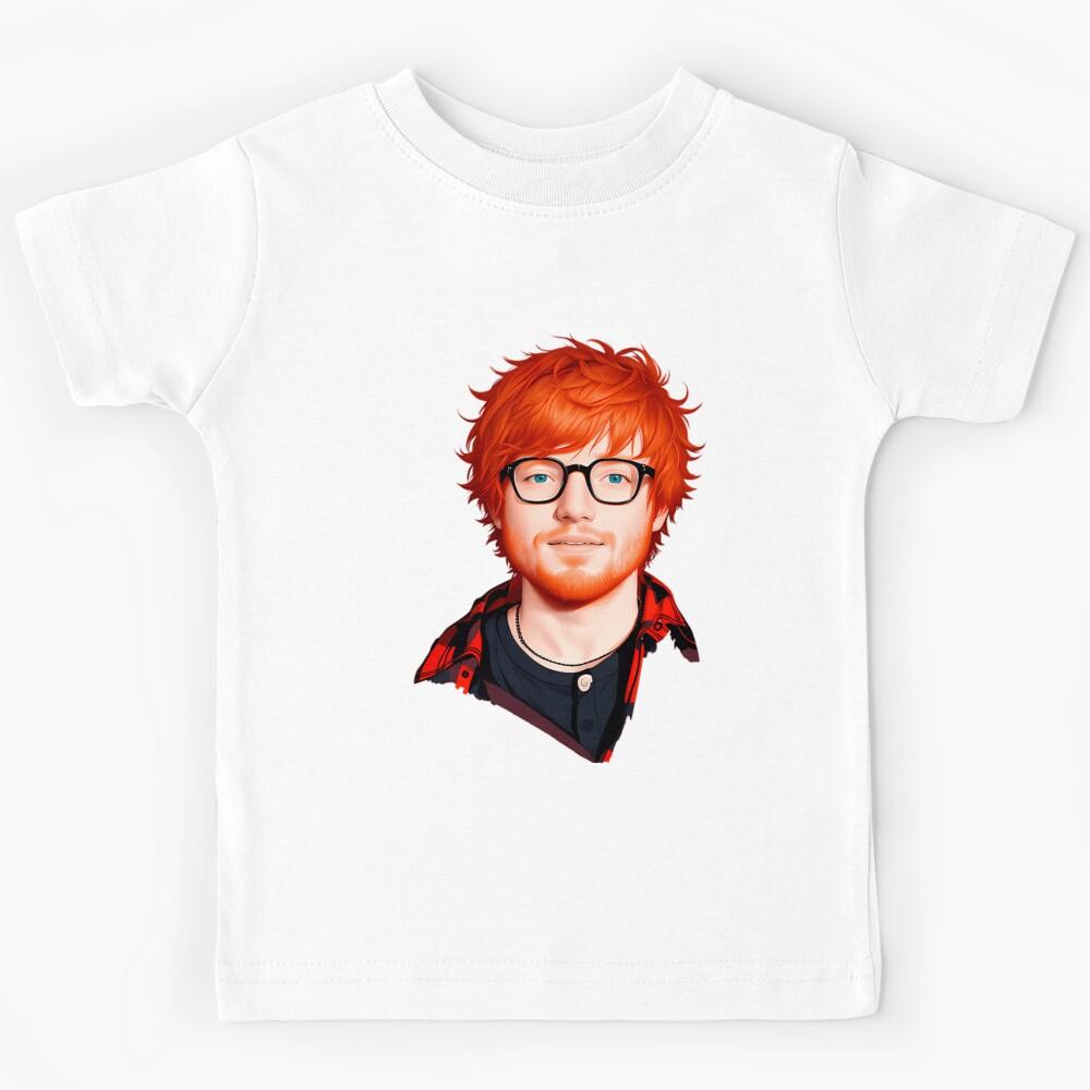 Cartoon Vintage Ed Sheeran Portrait For Music Fans Gift For Concert Lovers Kids T-Shirt 160