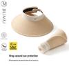 JIUMU Women's Roll-Up Wide-Brim Sun Visor Hat