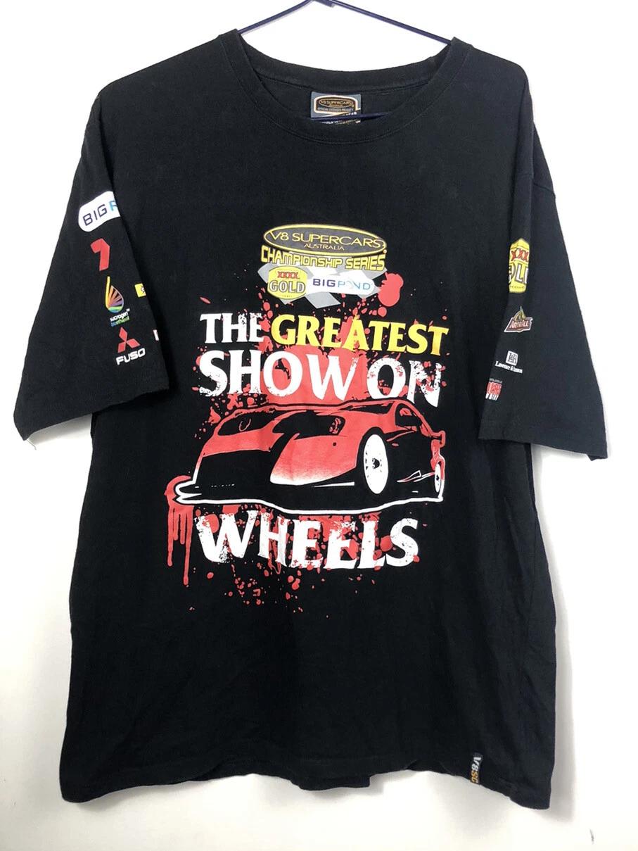 V8 Supercars Championship Series THE GREATEST SHOW ON WHEELS T-shirt Sz 2XL S