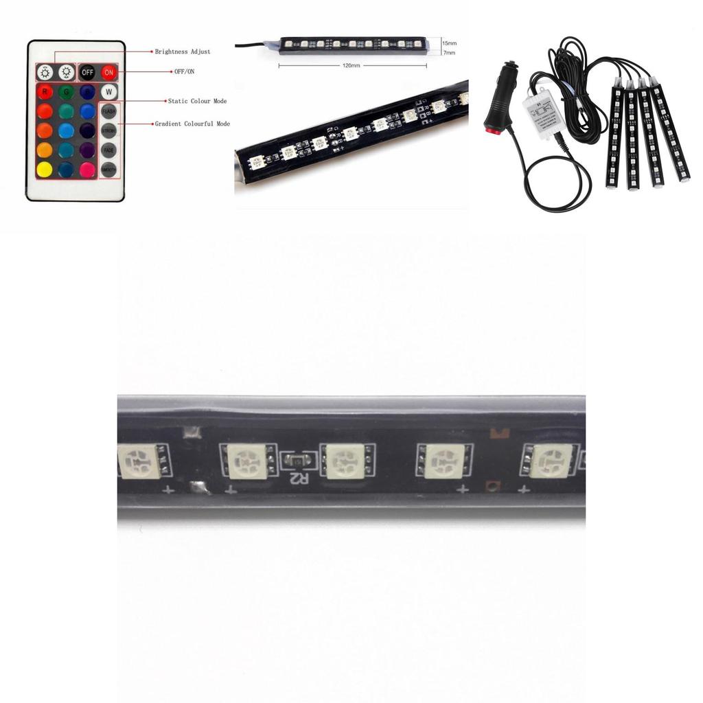 Vibrant Led Car Interior Atmosphere Lights Sound-activated Footwell Decoration