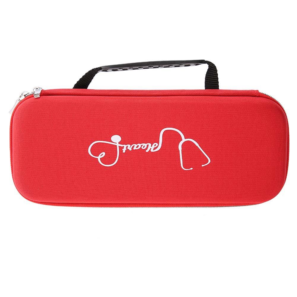 

Stethoscope Storage Box Fetal Heart Stethoscope Shockproof Organizer Case Storage Bag black red