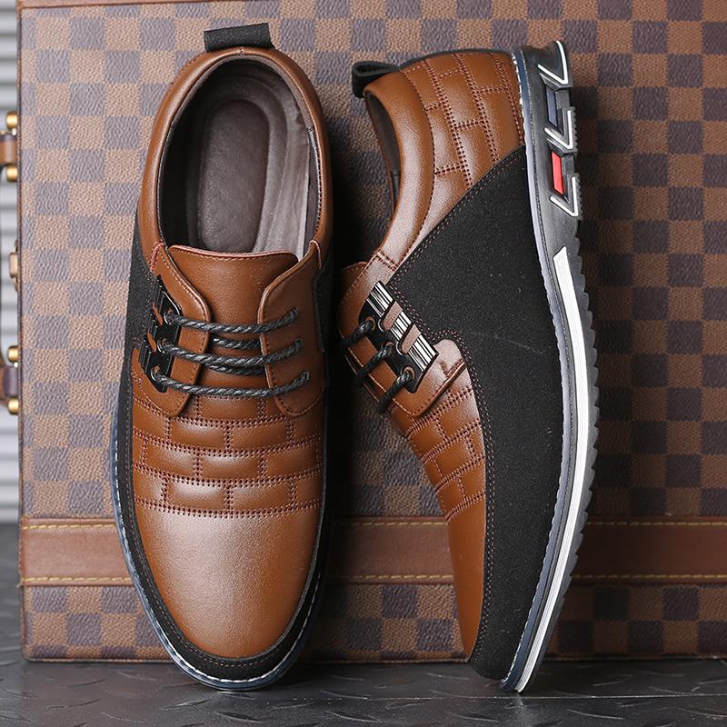 High Quality Big Size Casual Shoes Men Fashion Business Men Casual Shoes Hot Sale Spring Breathable Casual Men Shoes Black